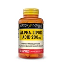 MASON Acido lipoico alfa naturale 200 mg, Supporta la produzione di energia, Integratore alimentare, 60 capsule