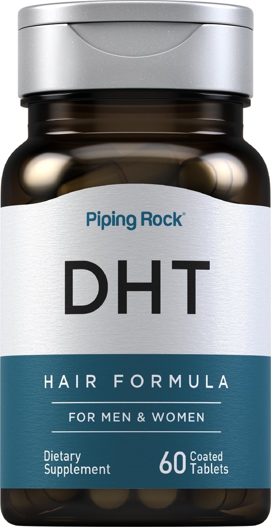 Piping Rock DHT Advanced Hair Formula | 60 compresse | per uomini e donne | Non OGM, Gluten Free Supplement