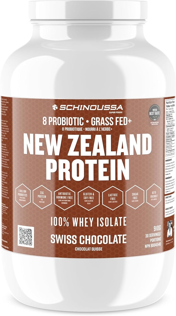 Super Foods New Zealand WHEY Protein Isolate | 25-28G Protein | 0G of Sugar | 1G of Carbs | 110-112 Calories (Swis Chocolate, 2 LB)