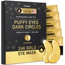 Sotto Eye Patches (24 coppie) - 24K Maschere Occhio d'Oro Arricchito con Abundant Collagen | Cerchi Oscuri Diminish e Puffiness | Anti-invecchiamento, Smooth Fine Line, Nourish Skin - Regali per la cura della pelle delle donne