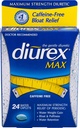 Diurex Max Water Caplets Caffeine Free - 24 Caplets, Confezione da 2