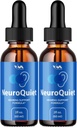 (2 Pack) Gocce NeuroQuiet - Neuro Quiet Advanced Formula Hearing Support, Salute Cognitiva e Benessere Complessiva, Alimentazione 2 Mesi