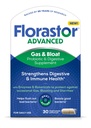Florastor Advanced Gas and Bloat Probiotic, Enzimi Digestivi e Botanici, Plus Probiotici per la salute digestiva, 30 capsule