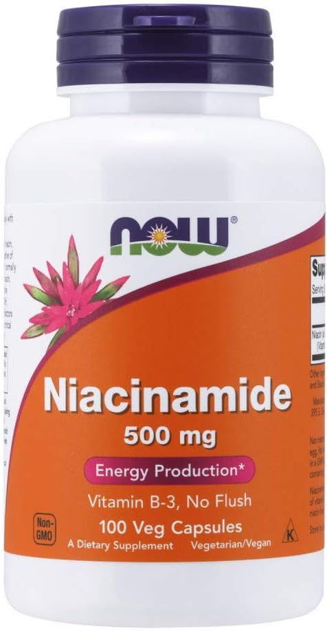 NOW Foods - Niacinamide 500 mg 100 tappi (Pack of 4)