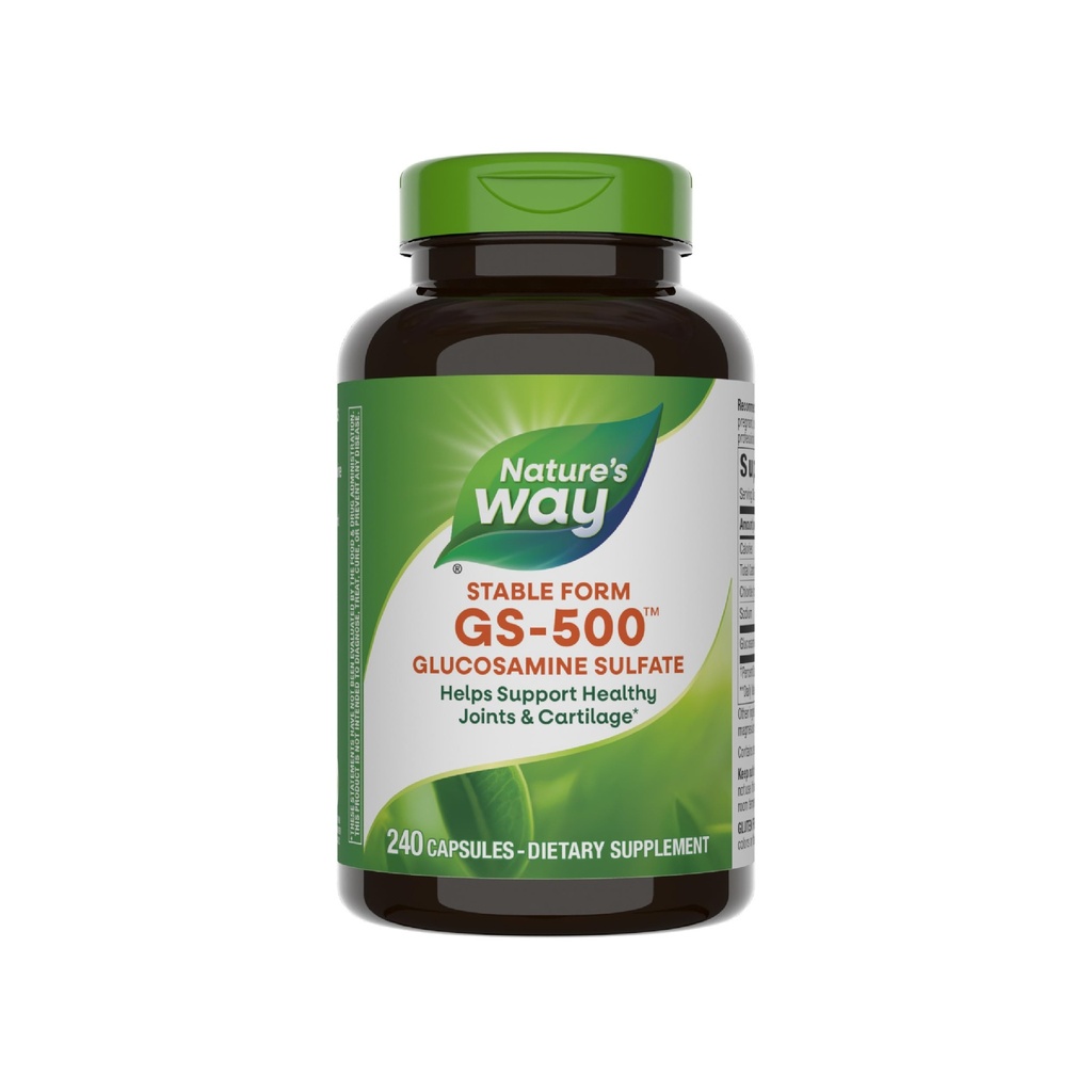 Solfato di Glucosamina GS-500 di modo naturale, supplemento di supporto sanitario comune*, 240 capsule
