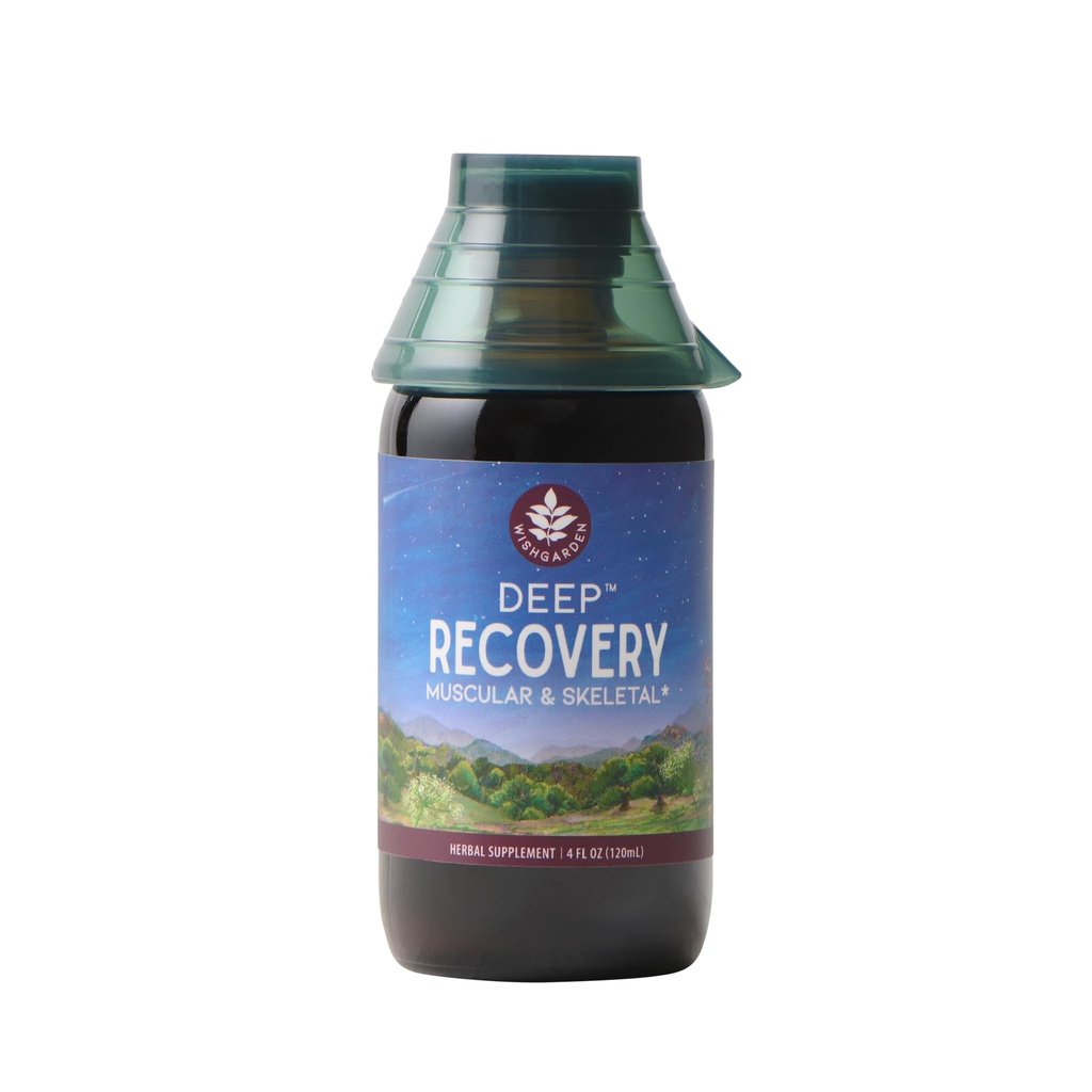 WishGarden Herbs Deep Recovery - Natural Herbal Muscle, Tissue & Joint Support Supplement with Turmeric Curcumin, Indirizza la causa della radice di Lingering Issues & Promuove la risposta gonfiabile sana, 4oz