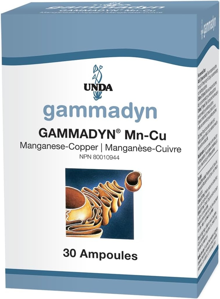 UNDA GAMMADYN Mn-Cu | Manganese-Copper Oligo-Element Supplemento | 30 Ampoules