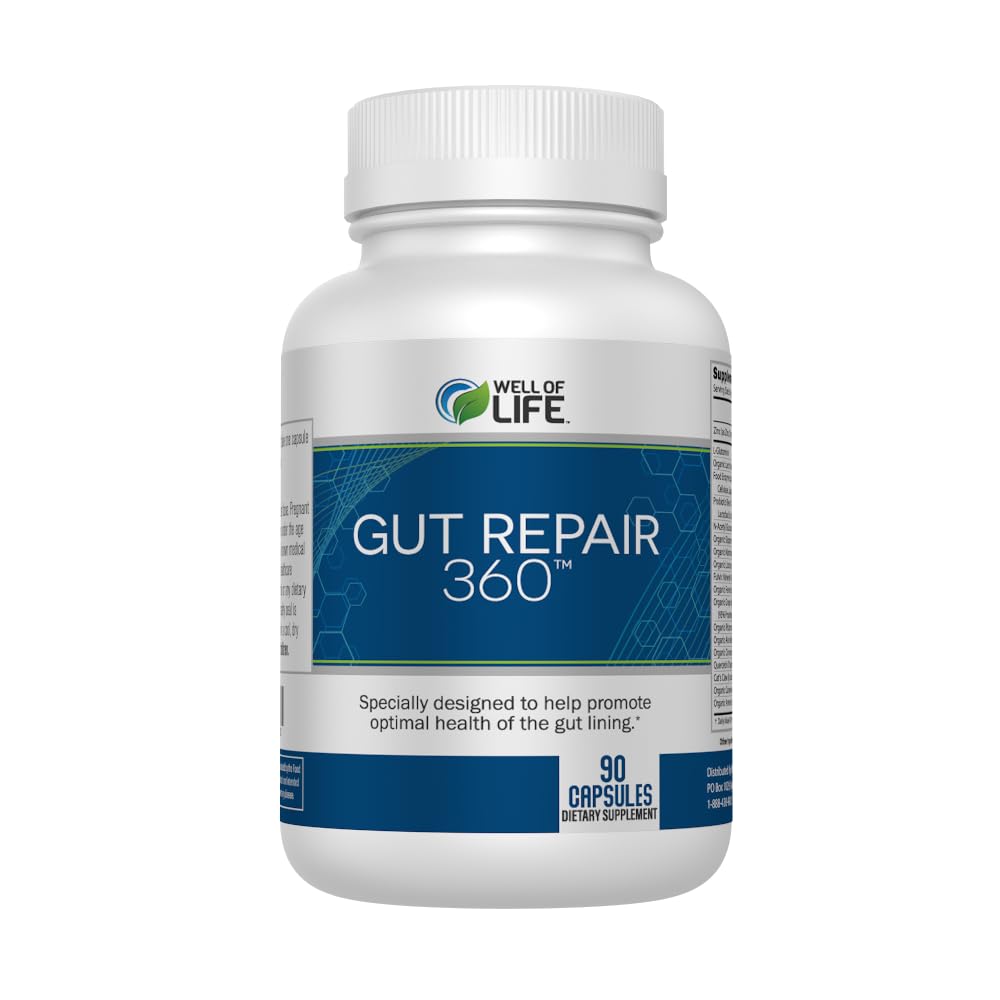 Gut Repair 360: Formula naturale emersa dal laboratorio - Pure Essence Organic Capsules Non-GMO Gluten-Free Soy-Free Dairy-Free USA Made - Supporting Your Healthy Gut