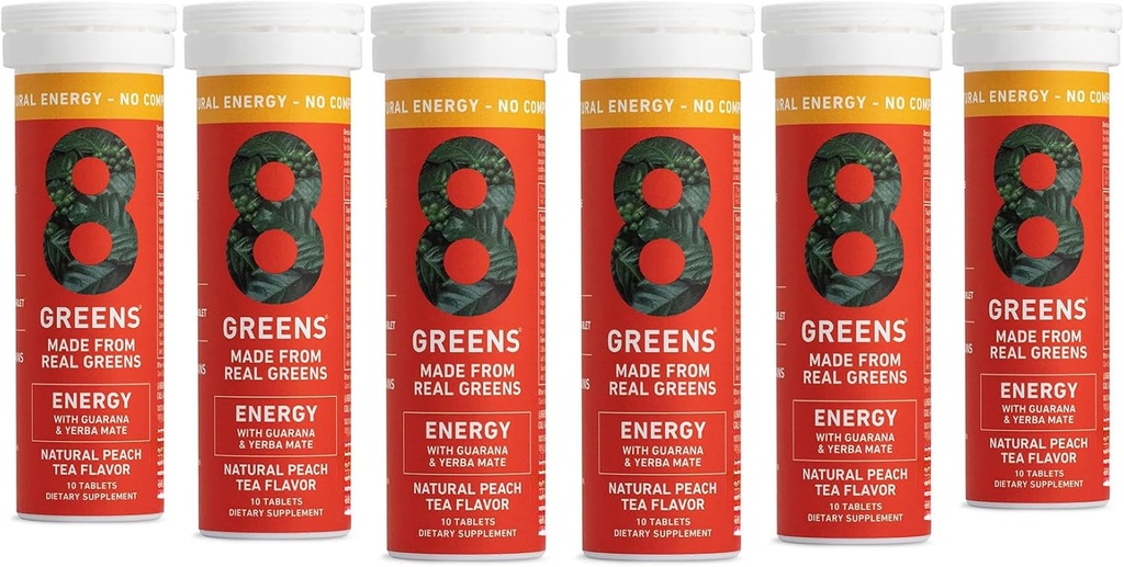 8Greens Supergreens Tablet | Super Greens Powder Superfood Tablet, Metabolismo Immunity & Focus, Daily Greens Effervescent Tablets, Organic: Aloe Vera, Spirulina, Chlorella, Energy, 60 Servings