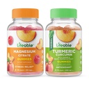 Magnesio di vita 85mg + Curcumina di curcuma, Gummies Bundle - Grande Degustazione, Supplemento di vitamina, Senza glutine, OGM libero, pancia masticabile