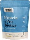 Nuzest - Protein + Probiotici - Gut Health - Superfood Powder Plant Protein Blend - 300g / 10.6 oz Pouch (10 Serve) (Vanilla francese, 300g)