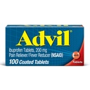 Advil Pain Reliever e Fever Riduttore, Pain Relief Medicine con Ibuprofen 200mg per Mal di testa, Backache, Dolore mestruale e Joint Pain Relief - 100 compresse rivestite