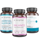 Dr. Brighten PCOS Basic Kit - Equilibrio dell'ormone femminile, supporto surrenale, e Saw Palmetto Plus