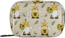 Gnome Bees Pill Box 7 giorno Pill Case Travel Pill Organizer Bag con Zipper Portable Weekly Vitamin Medicine Supplemento Holder Pouch Bag