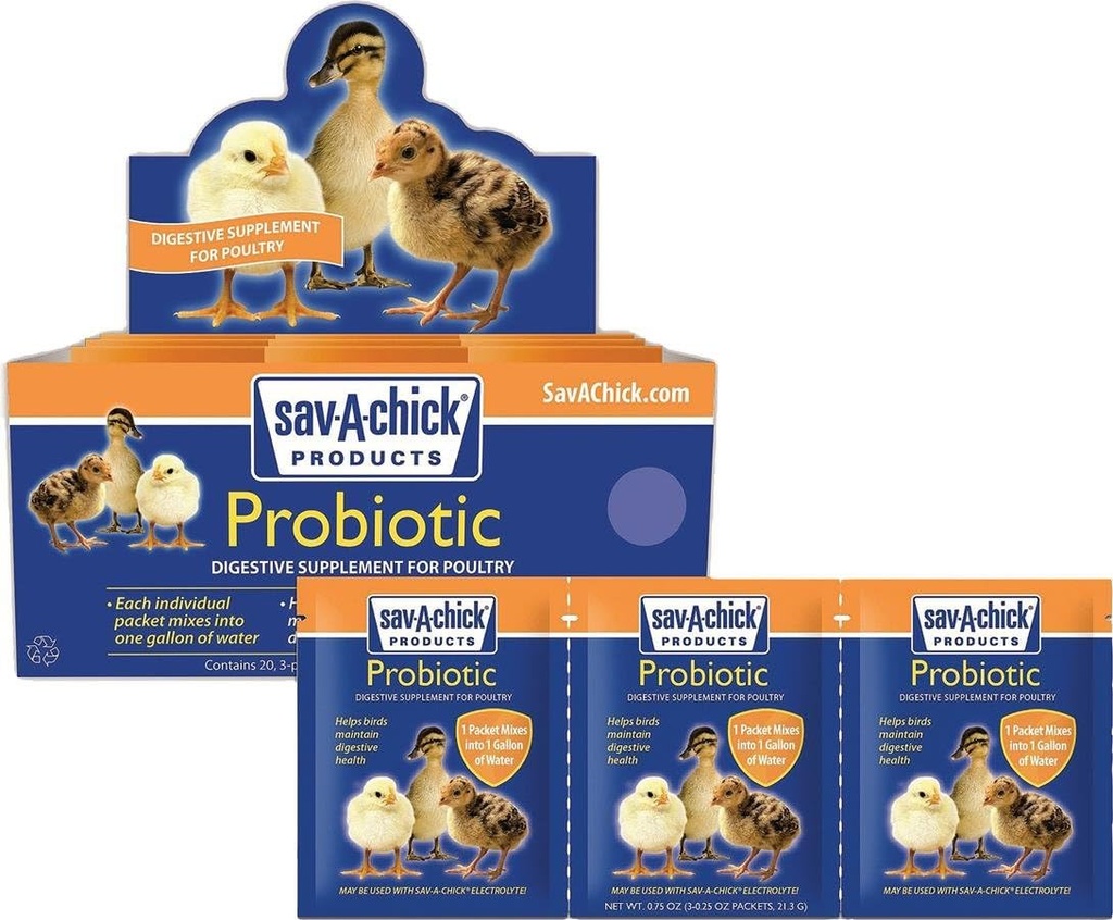Sav-A-Chick Probiotic 3 pacchetti .17oz