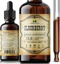 Estratto di mirtillo organico – Integratore naturale di erbe di sambuco nero – Booster immuni per adulti, supporto digestivo e cuore – Antiossidanti, vitamina C & fibra – 2 oz liquido per uomini e donne
