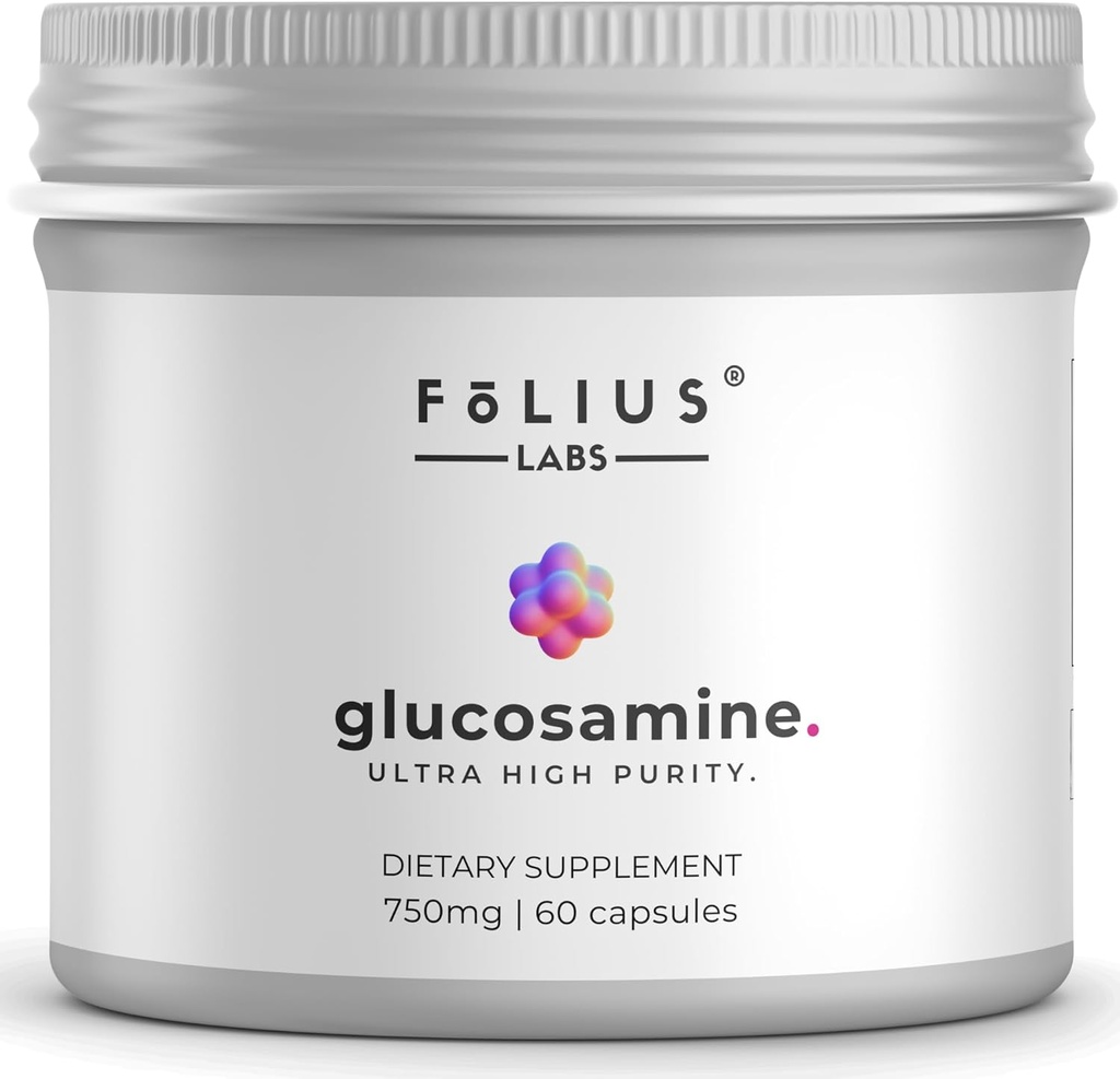 Glucosmine Sulfate Cloruro di potassio 750mg per Giunti sani, Bones e Cartilage — Supplemento di sostegno comune per gli uomini e le donne (60 capsule)