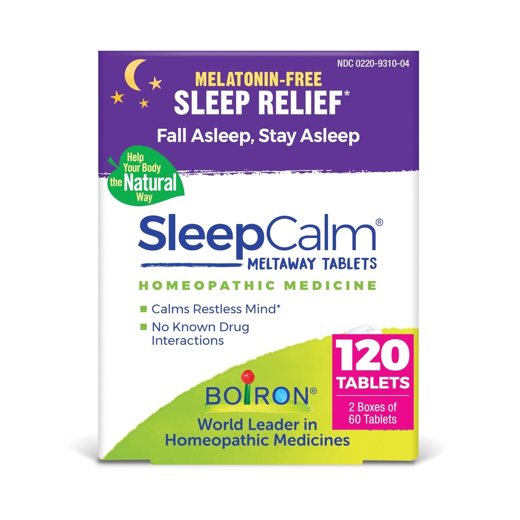 Boiron SleepCalm Sleep Aid per il sonno profondo, rilassante, riposante notte sonno - Melatonin-Free e non Habit-Forming - 60 conte (Pack of 2)