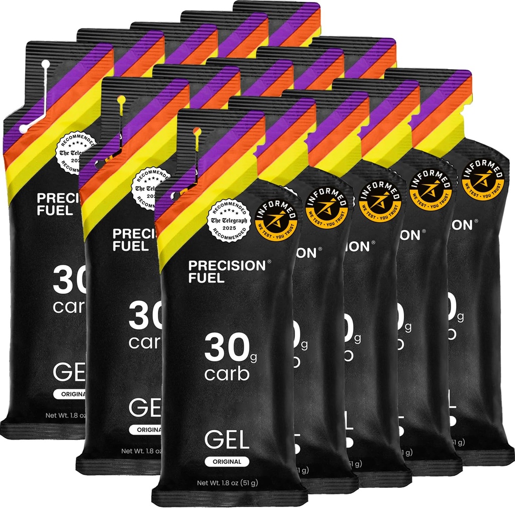 Precision Fuel 30 Energy Gel - Mild, Neutral Flavour Running Gel per Endurance Athletes, 30g Carboidrate, Easy-to-Digest, Perfetto per Running & Long-Duration Sports (Pack of 15)