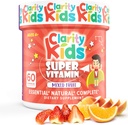 Clarity Kids Super Vitamin Multivitamin per bambini | Vitamina C, Vitamina D, & Zinc | Tutta la Masticabile Naturale per il Supporto Immune per Bambini | USA Fatto Supplemento | 60 Pezzi (30 giorni di alimentazione)