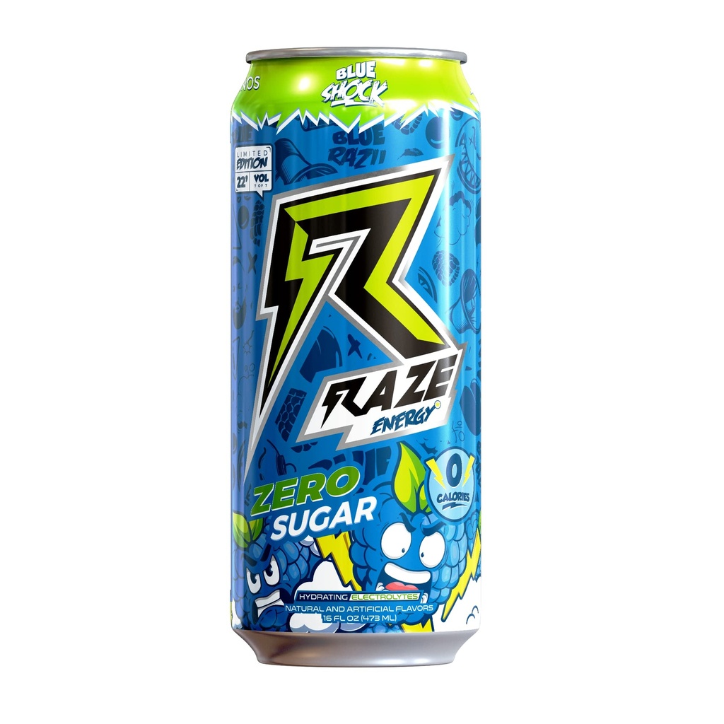 Repp Sport Raze Energy Drink Cans (Blue Shock)