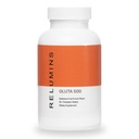 Rilievi Gluta 500 compresse masticabili con Glutathione, Acido ialuronico, Vitamina C, Biotin & Collagen – Supporta Tono & Glow – Frutta Punch Flavor – Made in USA – 60 compresse