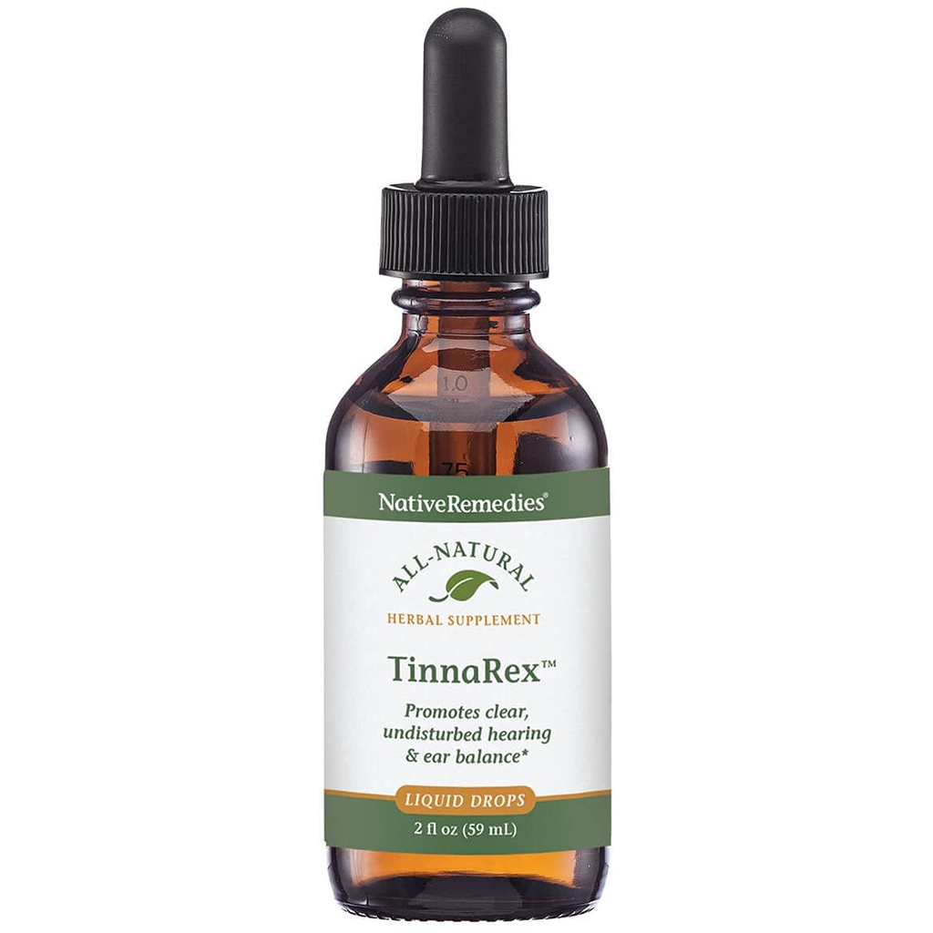 Rimedi nativi TinnaRex - Tutto Natural Herbal Supplement promuove l'udito chiaro e indisturbato - Supporta le strutture dell'orecchio, la riduzione del suono e la convenienza - 59 mL