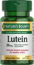 Pillole di Luteina di Bounty della natura, Integratori di salute degli occhi e Vitamine, Salute di visione di sostegno, 20 mg, 40 Softgels