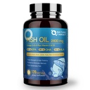 NATURE TARGET Triple Omega 3 6 9, Fish Oil 2400mg Softgels con vitamina D3 & E - EPA & DHA & ALA - Supporta Cuore, Cervello, Joint & Immune Health, Sostenibilmente Sourced, Non OGM