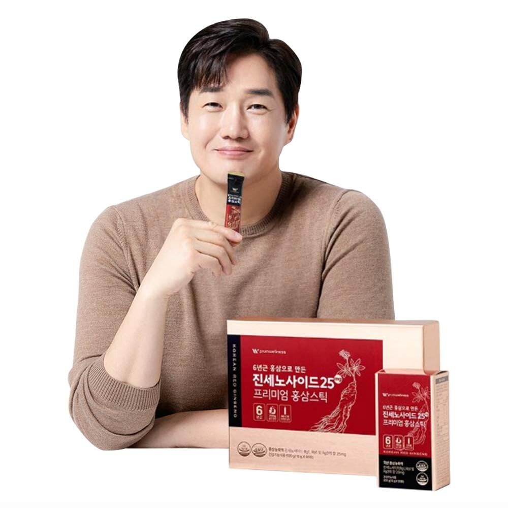 K-Herb Premium Korean Red Ginseng Sticks Sticks Liquid Portable Sticks with Korean Red Ginseng Extract No Preservatives (Ginsenoside 25mg 60P)