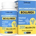 Saccharomyces Boulardii Probiotics 200 miliardi di CFU, Probiotico Clinicamente-Studiato per le donne e gli uomini lievito per la salute intestinale, Gut, Immune & Digestive, Acid Resistant & Shelf-Stable, 60 giorni di fornitura