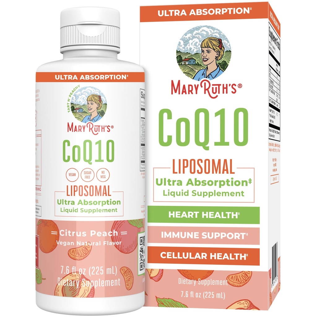 MaryRuth Organics Liquid Vitamin | Coenzyme Q10 Salute cardiaca per il supporto mitocondriale e sistema immunitario | Vegan Non-GMO | 7.6 Fl Oz | 45 Serve