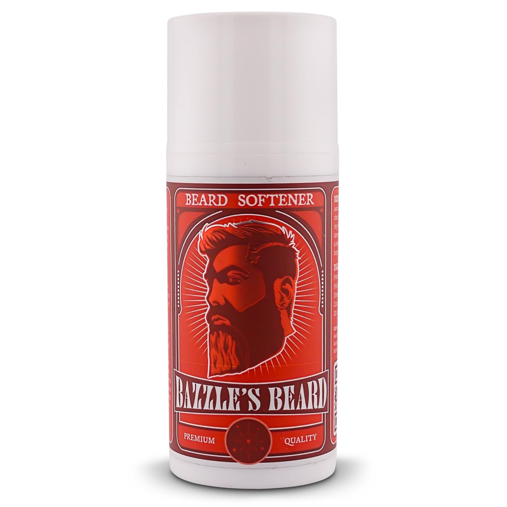 Bazzle's Beard Softener – Condizionatore di Balm del cuscinetto per gli uomini con biotina, ammorbidisce i capelli grossolani, idrata profondamente i capelli facciali, le condizioni della pelle e aggiunge lucentezza naturale, prodotti per la cura di Mustache