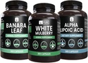 PURE ORIGINAL INGREDIENTI Gelso bianco, Acido alfa lipoico, Banaba Capsule Bundle (365 capsule), Pure & Undiluted, Verified Lab
