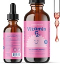 JoySpring vitamina C + gocce di sambuco + zinco per bambini supporto immunitario, gocce di genio per messa a fuoco, e vitamina D per i bambini