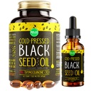 Maju Superfoods Black Seed olio 2 oz e nero Seed olio capsule Bundle