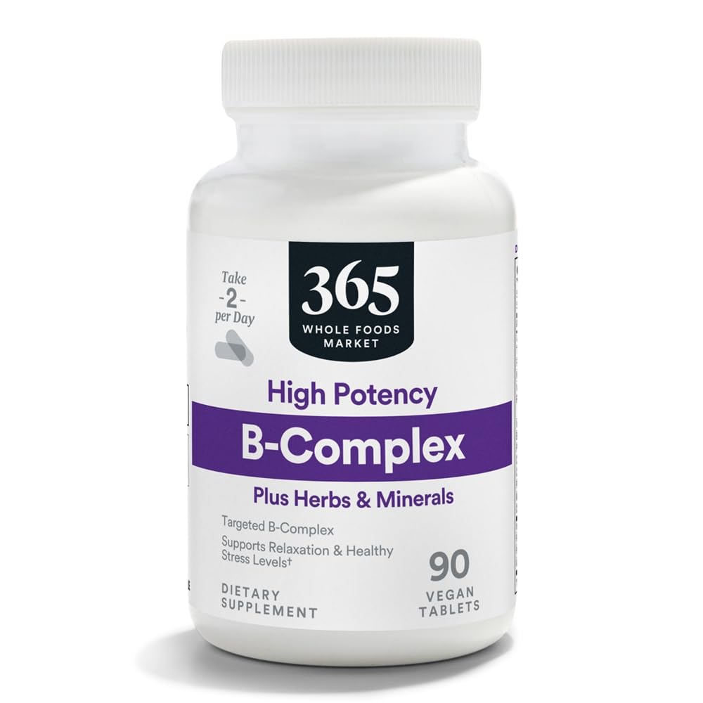 365 da Whole Foods Market, High Potency Vitamin B Complex with Herbal Support Tablets, 90 CT
