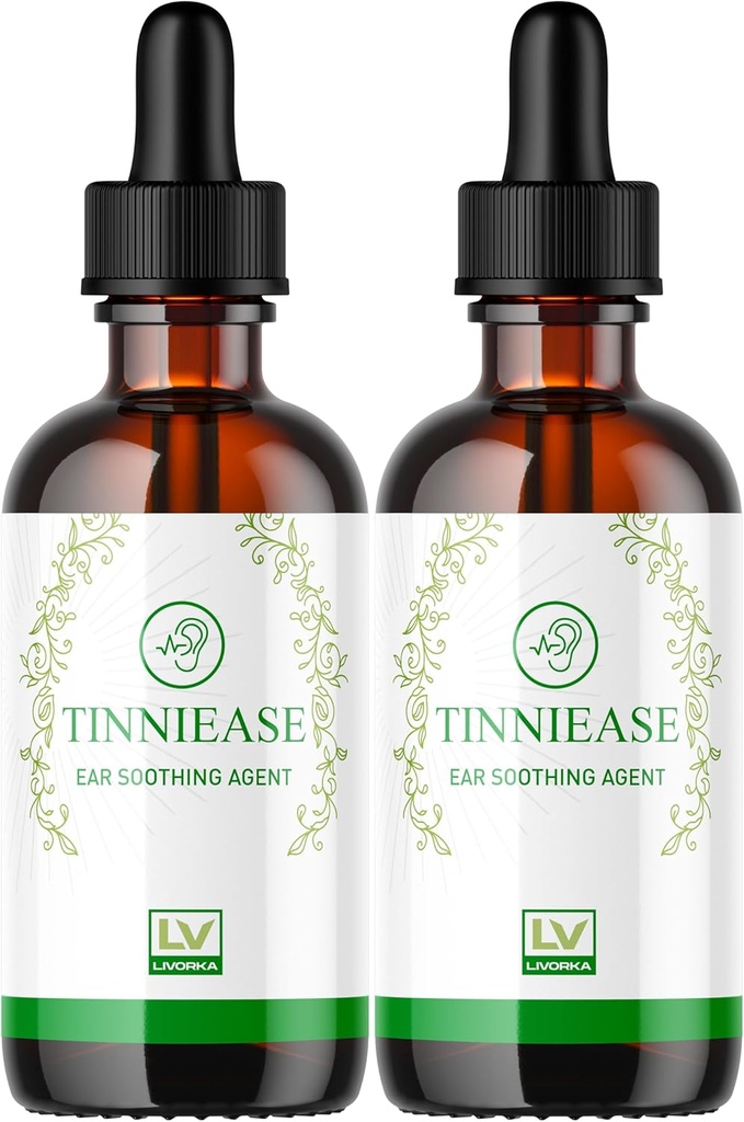 LIVORKA (2 Pack) gocce di acufene, gocce di acufene per il supporto uditivo, gocce di acufene, gocce di auricolare, 2 bottiglie per 60 giorni
