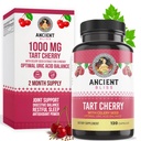 Antica Bliss Tart Cherry Capsule, Gonfiamento & Supporto Congiunto per Uomini & Donne, Tart Cherry Supplemento a Sostegno Digestione, Sonno & Vitalità (120 Capsule)
