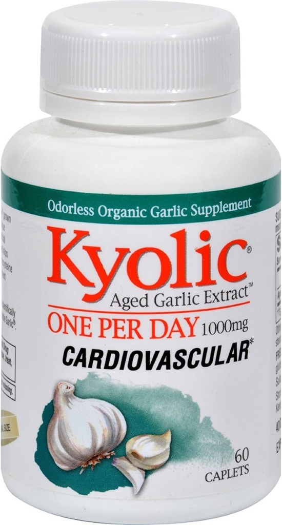 Estratto di aglio Kyolic Aged One Per Day Cardiovascolare - 1000 mg - 60 Caplets