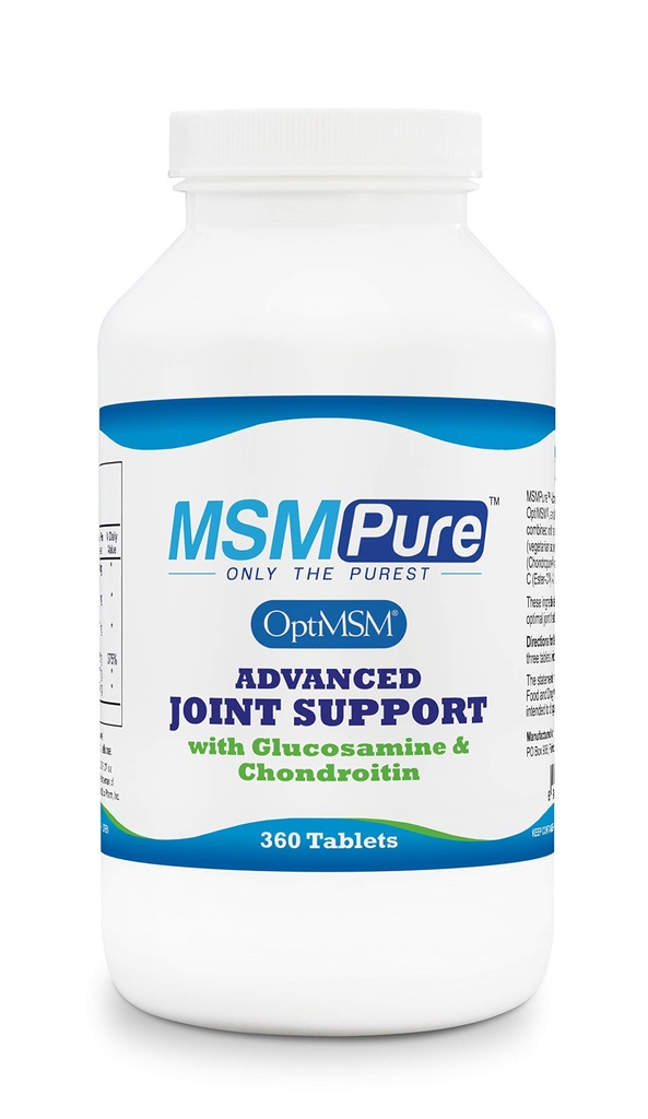 KALA HEALTH MSMPure Supporto congiunto avanzato Tablet – Glucosamina, Condroitina, OptiMSM, Ester-C & Manganese per la salute congiunta, Flessibilità & Mobilità – Glucosamina Sperimentale, 360 Count