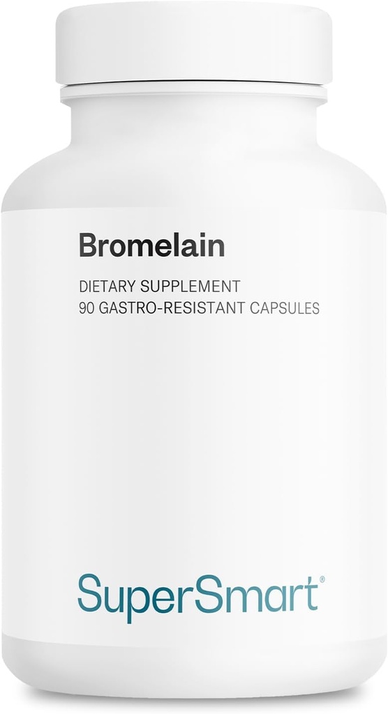 Supersmart - Bromelain 1500 mg 3000 GDU al giorno - Enzimi estratti dalle radici di ananas - Sistema digestivo Booster | Non-GMO & Gluten Free - 90 DR Capsule