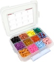12 Confronto Grande Caso Pillola con Guarnizione Airtight - Silicone Guarnizione Med Box Impermeabile con Carta Medica (12 Confronto, 1 Confezione)
