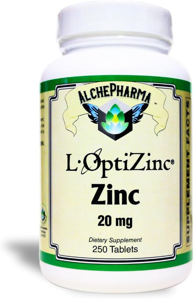 AP L-OptiZinc® 20mg (The Original 1:1 Complex of Zinc Bound to 100% Natural methionine) (250)