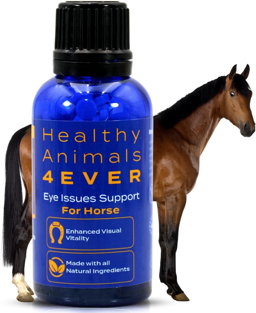 HA4E - Supporto per la salute degli occhi di cavallo - mantiene livelli minerali normali per gli occhi sani - Supplemento omeopatico altamente efficace e naturale - 300 Tavole
