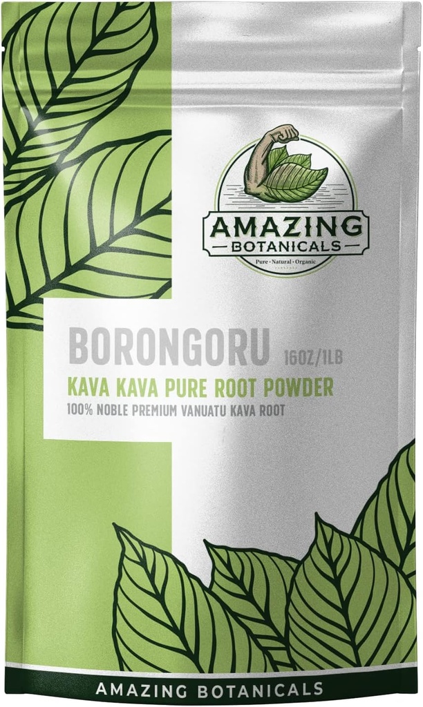 Stupefacenti Botanicals Borongoru Vanuatu Kava Root - 100% Noble Kava-Kava 16oz/1lb, 1 Pound Bag of Pure Finest Fresh Vanuatu Kava