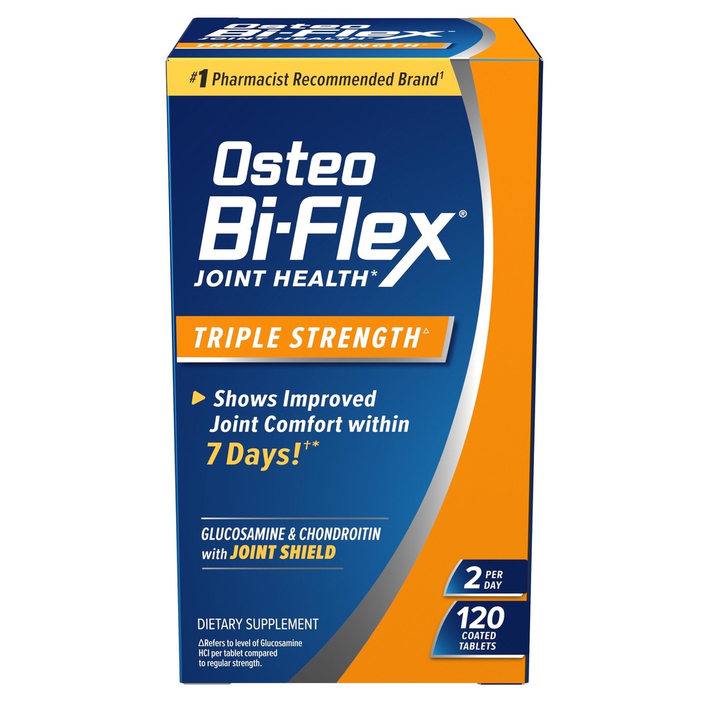 Osteo Bi-Flex Triple Strength(5), Glucosamine Chondroitin con vitamina C Joint Health Supplement, Compresse rivestite, 120 Count