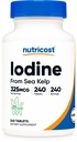Nutricost Iodio (Iodina Naturale da Sea Kelp) 325mcg, 240 compresse - Non-OGM, Gluten Free
