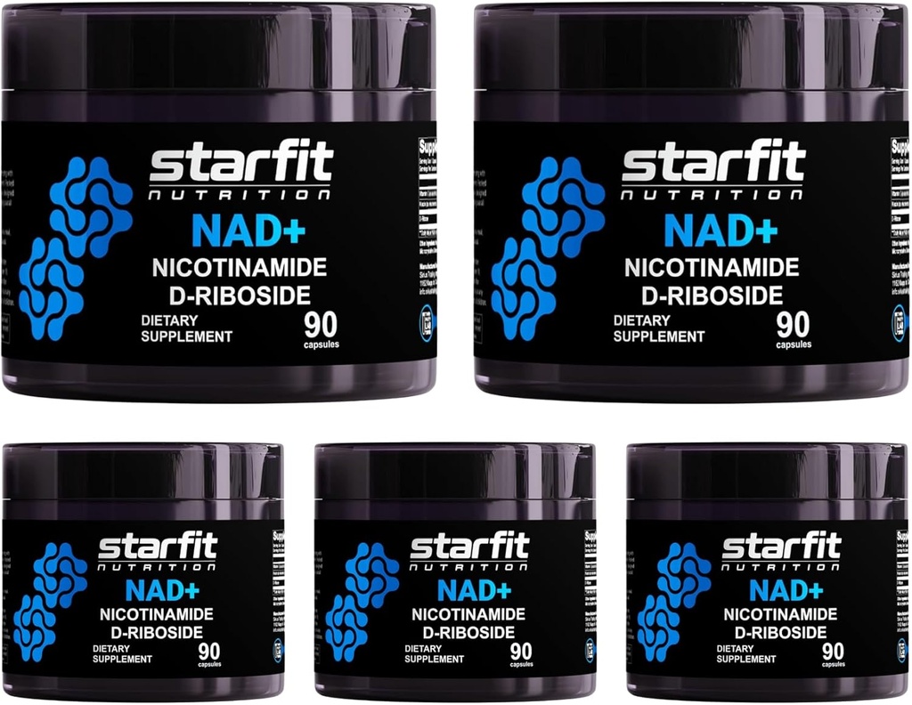 STARFIT - Nicotinamide D-Riboside, Nicotinamide Riboside per il supporto NAD+ Livelli, Focus e Energy Supplement, Supporto Metabolismo Nicotinamide Riboside NAD Supplemento, 450 capsule