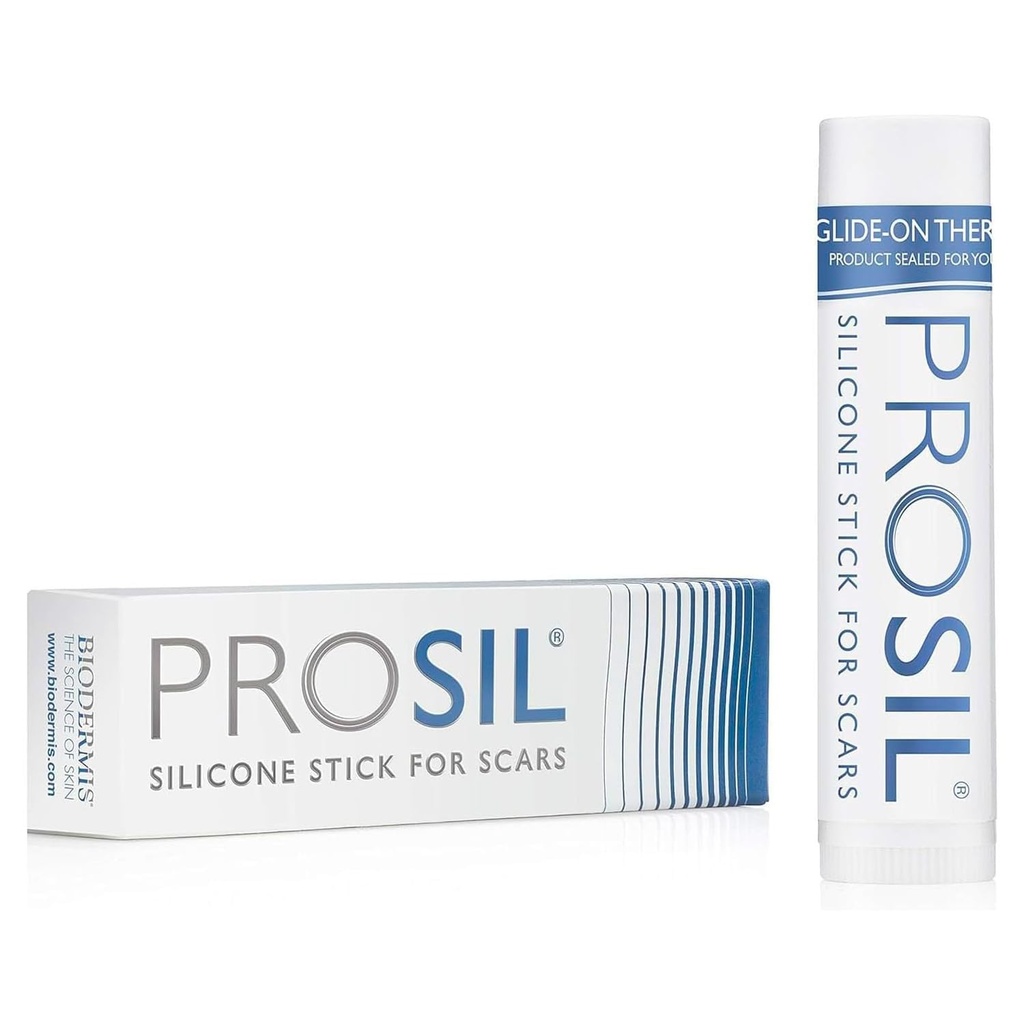 PROSIL Silicone Scar Stick 4.25g – Trattamento efficace delle cicatrici con Silicone Premium-Grade Scar – Compatto, Senza Mess-Free, Applicazione Glide-on per una terapia di cicatrice conveniente – Gentle su tutti i tipi e bambini della pelle